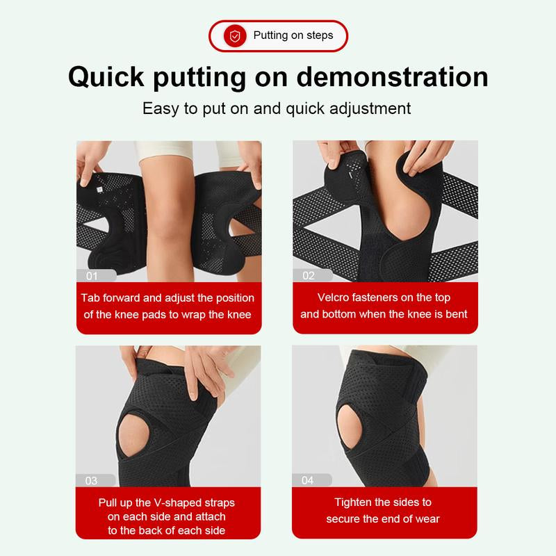 Knee Brace with Side Stabilizers for Men and Women,Breathable Adjustable Knee Brace with Leg Support, Suitable for Meniscus Tears, Knee Pain, ACL/MCL Injuries, and Arthritis Rehabilitation. Healthcare Tool