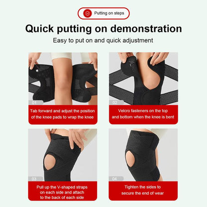 Knee Brace with Side Stabilizers for Men and Women,Breathable Adjustable Knee Brace with Leg Support, Suitable for Meniscus Tears, Knee Pain, ACL/MCL Injuries, and Arthritis Rehabilitation. Healthcare Tool
