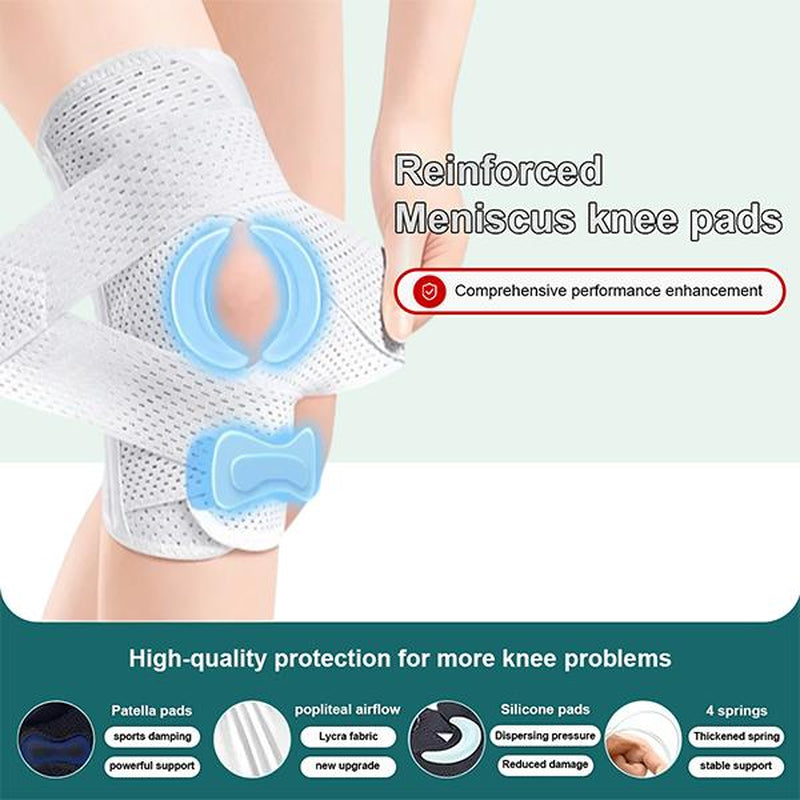 Knee Brace with Side Stabilizers for Men and Women,Breathable Adjustable Knee Brace with Leg Support, Suitable for Meniscus Tears, Knee Pain, ACL/MCL Injuries, and Arthritis Rehabilitation. Healthcare Tool