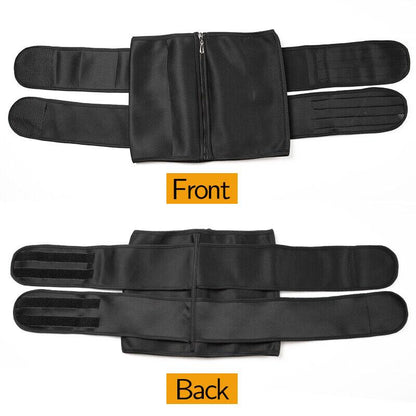 CATTIBOR Men Zipper Sauna Waist Trainer Cincher,Men Neoprene Workout Corset with Adjustable Hook & Eyes,Men & Women Trainer GYM Fitness Shapewear Sport Belt,Men Sportwear Polyster