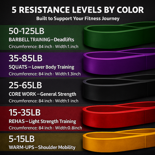 5× Resistance Bands Set – multifunctional resistance bands for full body training