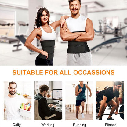 CATTIBOR Men Zipper Sauna Waist Trainer Cincher,Men Neoprene Workout Corset with Adjustable Hook & Eyes,Men & Women Trainer GYM Fitness Shapewear Sport Belt,Men Sportwear Polyster