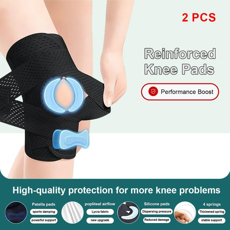 Knee Brace with Side Stabilizers for Men and Women,Breathable Adjustable Knee Brace with Leg Support, Suitable for Meniscus Tears, Knee Pain, ACL/MCL Injuries, and Arthritis Rehabilitation. Healthcare Tool