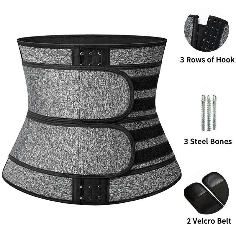 CATTIBOR Men Zipper Sauna Waist Trainer Cincher,Men Neoprene Workout Corset with Adjustable Hook & Eyes,Men & Women Trainer GYM Fitness Shapewear Sport Belt,Men Sportwear Polyster