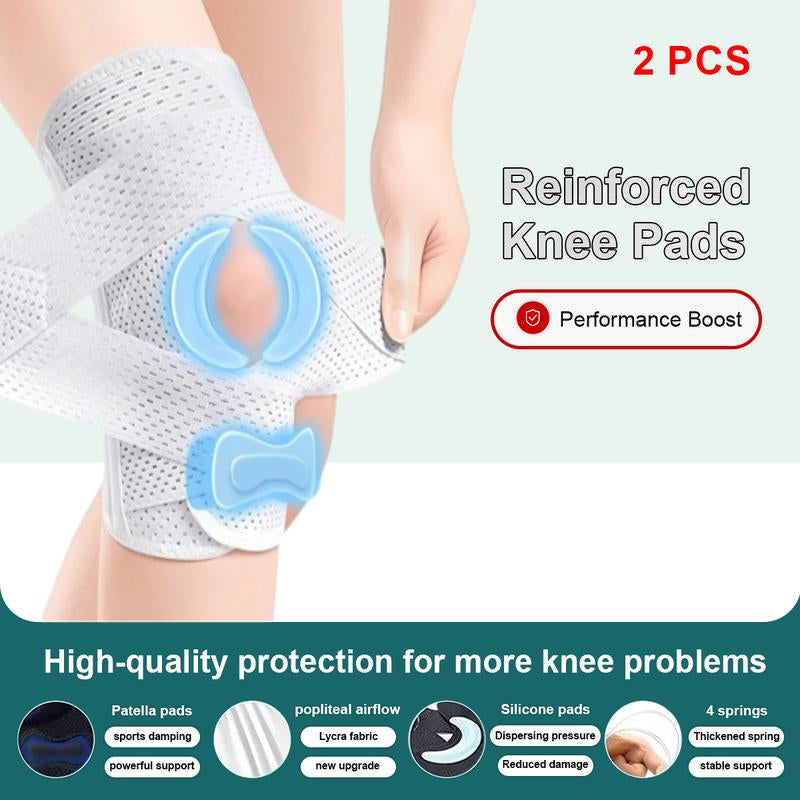 Knee Brace with Side Stabilizers for Men and Women,Breathable Adjustable Knee Brace with Leg Support, Suitable for Meniscus Tears, Knee Pain, ACL/MCL Injuries, and Arthritis Rehabilitation. Healthcare Tool